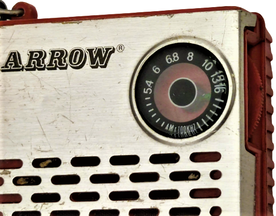 1970 KIRMIZI ANALOG ARROW POCKET PİLLİ RADIO TEK DALGA CEP RADYO
