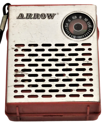 1970 KIRMIZI ANALOG ARROW POCKET PİLLİ RADIO TEK DALGA CEP RADYO