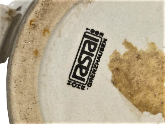 1977 RASTAL GERMAN BEER STEIN GRENZHAUSEN TANKART ÜZERİ RESİMLİ KULPLU KUPA  0,5L