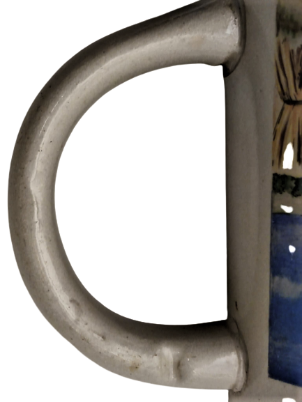 1977 RASTAL GERMAN BEER STEIN GRENZHAUSEN TANKART ÜZERİ RESİMLİ KULPLU KUPA  0,5L