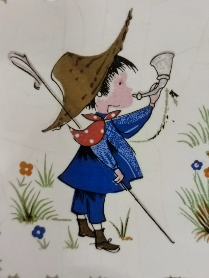 SÜMERBANK SERAMİK PANO MASAL KAHRAMANLARI SERİSİ 1973 ÜRETİMİ SERİGRAFİ İPEK ELEK BASKI