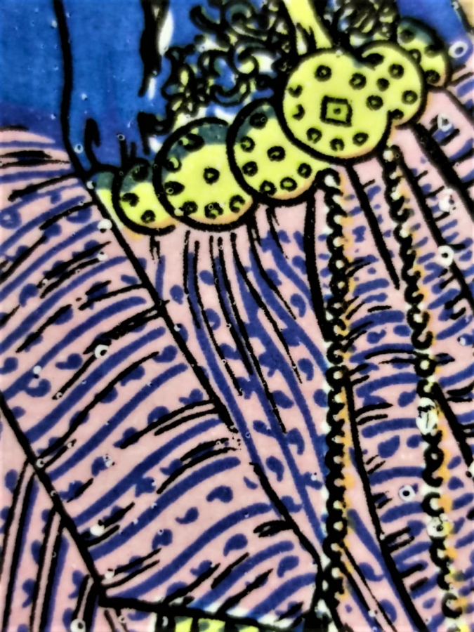 SÜMERBANK SERAMİK PANO OSMANLI KIYAFETLERİ SİRİSİ 1971 ÜRETİMİ SERİGRAFİ İPEK ELEK BASKI