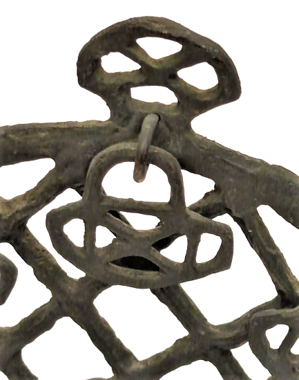 1960 EL YAPIMI ÖZEL TASARIM HİTİT GUNEŞİ  AHŞAP KAİDE ÜZERİNDE BRONZ EL SANATKARLARI MUESSESESİ 