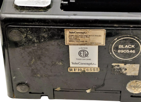 1980 PAYPHONE JR TELECONCEPTS JETONLU RETRO UMUMİ  ANKESÖRLÜ TELEFON  KLASİK VİNTAGE DUVARA MONTE SİYAH