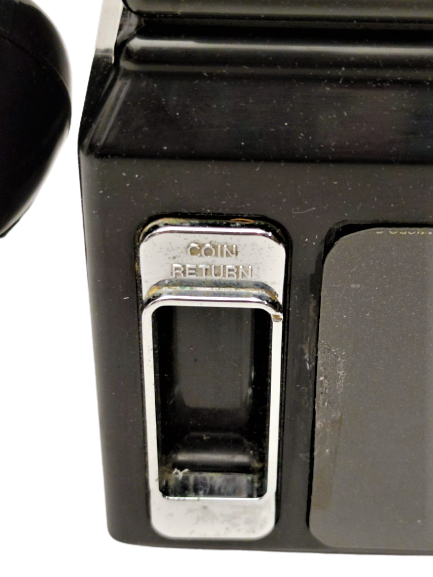 1980 PAYPHONE JR TELECONCEPTS JETONLU RETRO UMUMİ  ANKESÖRLÜ TELEFON  KLASİK VİNTAGE DUVARA MONTE SİYAH