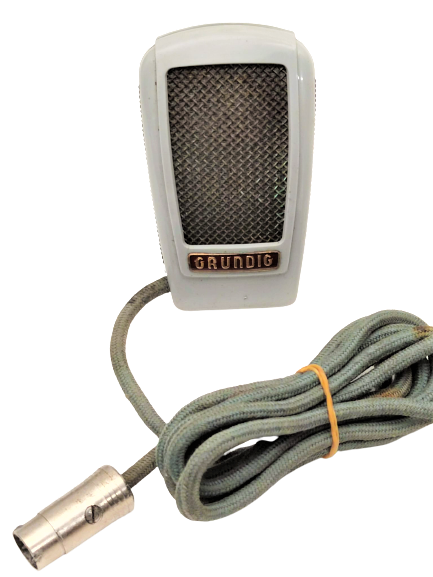 1950 GERMANY GRUNDIG GDM 15 VINTAGE MIC FOR OPEN REEL RECORDER TENEKE ORJİNAL KUTUSUNDA DİNAMİK MİKROFON