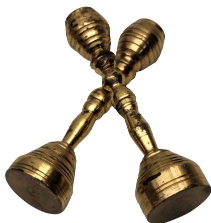 CİFT EL TORNA İŞCİLİKLİ BOGUM TABAN CİZGİLİ PİRİNC CİFT ŞAMDAN İCİ DOLUDUR 