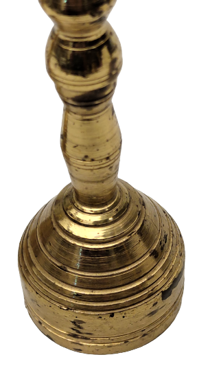 CİFT EL TORNA İŞCİLİKLİ BOGUM TABAN CİZGİLİ PİRİNC CİFT ŞAMDAN İCİ DOLUDUR 