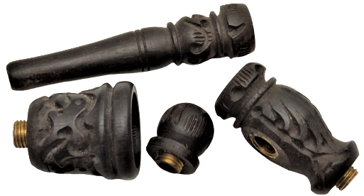 1950 USTA İŞİ GÜL AGACINDAN YAPILMIŞ CEŞİTLİ FORM ŞEKİLDE KULLANILAN AGIZLIK