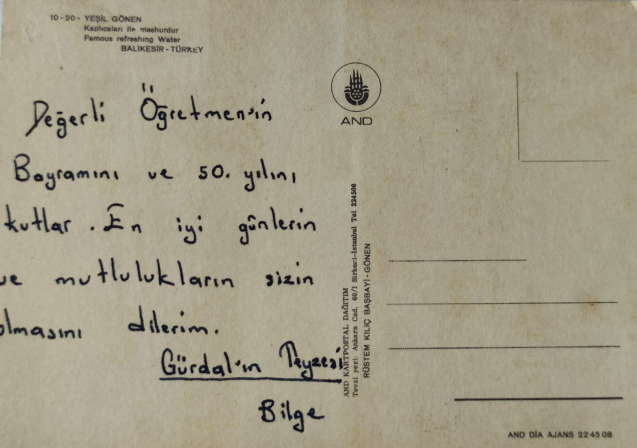 1970 GÖNEN KAPLICALAR PARCALI OFSET BASKI KARTPOSTAL