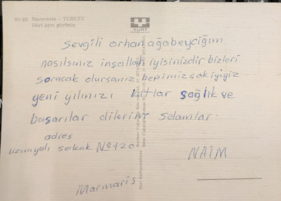 1970 MARMARIS POSTADAN GECMİŞ RENKLİ OFSET BASKI KARTPOSTAL