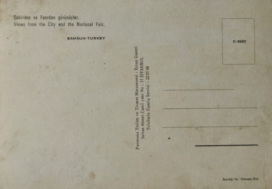 1970 SAMSUN ŞEHİRDEN VE FUARDAN GÖRÜNTÜLER PARCALI KARTPOSTAL