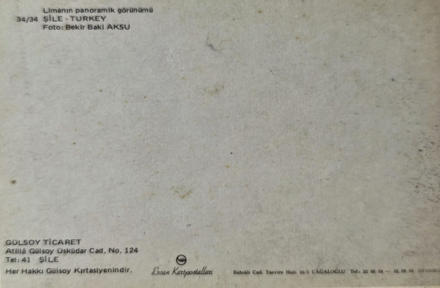 1970 ŞİLE PANORAMİK GÖRÜNÜMÜ  KARTPOSTAL RENKLİ OFSET BASKI ARKASI  YAZISIZ
