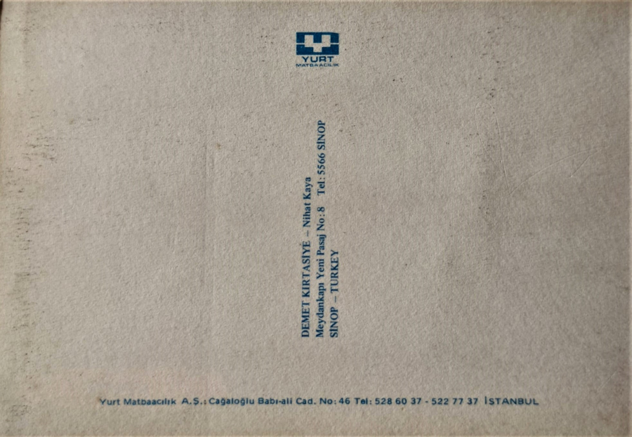 1970 SİNOP PANORAMİK OFSET RENKLİ BASKI YURT MATBACILIK ARKASI YAZISIZ