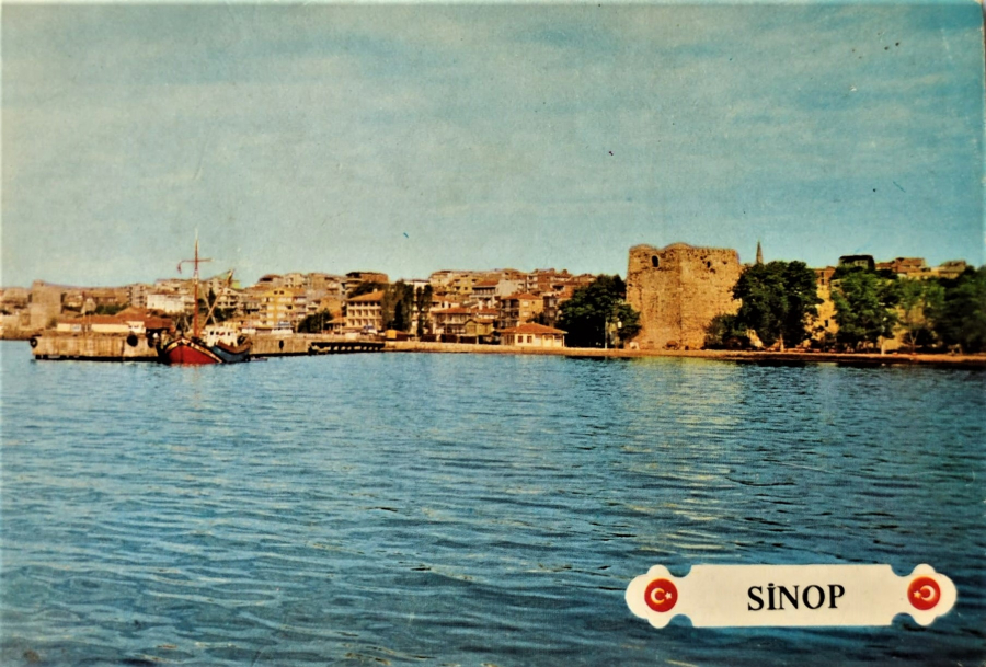 1970 SİNOP PANORAMİK OFSET RENKLİ BASKI YURT MATBACILIK ARKASI YAZISIZ