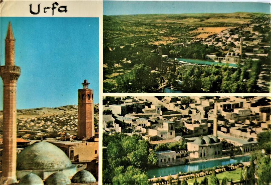  1970 URFA ŞEHİRDEN GÖRÜNÜŞLER RENKİ OFSET BASKI PARCALI KARTPOSTAL