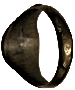 SELÇUKLU BRONZ EL YAPIM KÜFİ  TARZDA ALLAH YAZILI YÜZÜK 19 MM ÇAPINDA NADİR EŞSİZ BİR EL YAPIM 