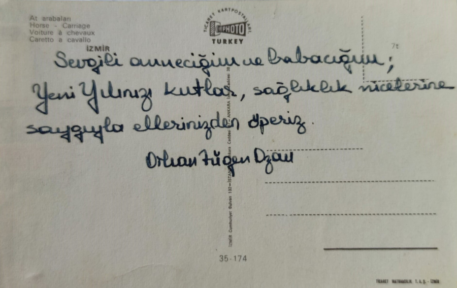 1970 İZMİR AT ARABALARI KARTPOSTAL ARKASI YAZILI RENKLİ OFSET BASKI POSTADAN GECMİŞ  