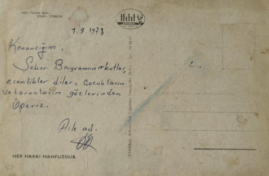 1970 İZMİR KORDON BOYU RENKLİ KARTPOSTAL OFSET BASKI ARKASI YAZILI 