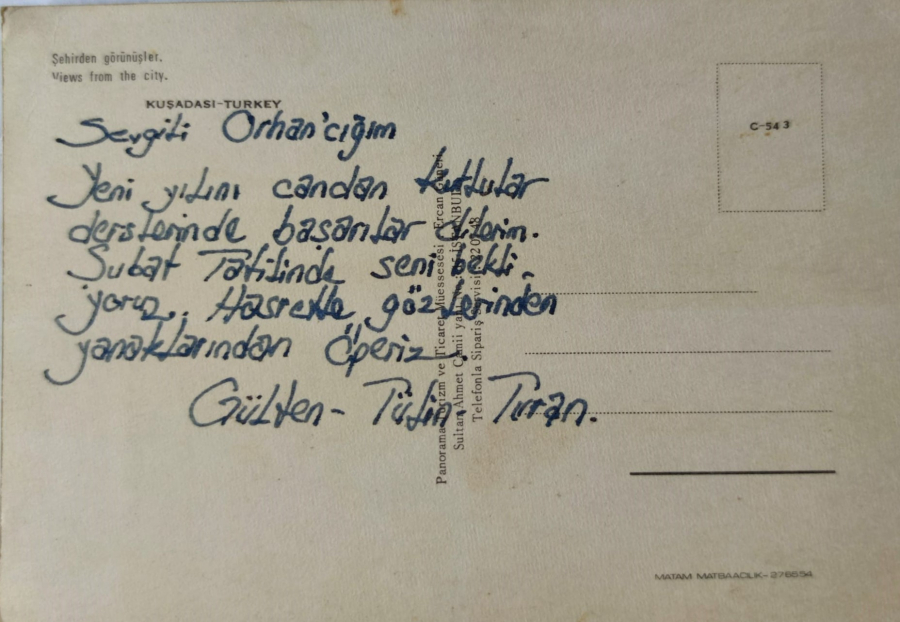 1970 KUŞADASI ŞEHİRDEN GÖRÜNÜŞLER PARCALI KARTPOSTAL RENKLİ OFSET BASKI ARKASI YAZILI 