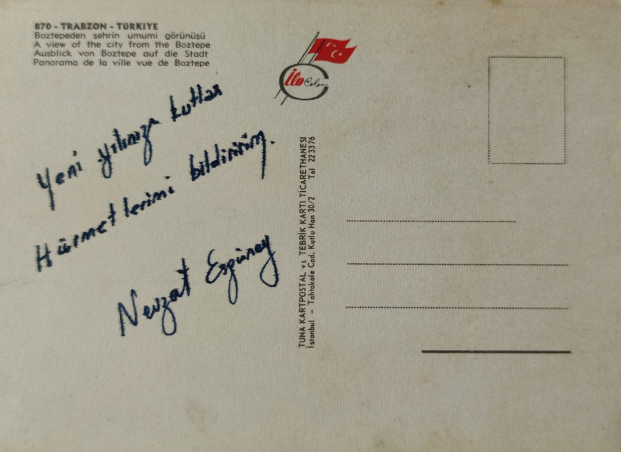 1970 TRABZON BOZTEPEDEN ŞEHRİN GÖRÜNÜŞÜ RENKLİ KARTPOSTAL