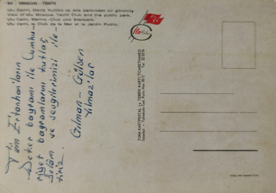 1970 ZONGULDAK PARCALI KARTPOSTAL ARKASI YAZILI RENKLİ OFSET BASKI POSTADAN GECMİŞ