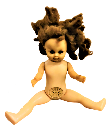 1960 ŞİŞİRME KALIP PLASTİK KAFA VE ELLER KAUCUK OYUNCAK BEBEK ÇEVRİLİNCE AĞLAYAN 