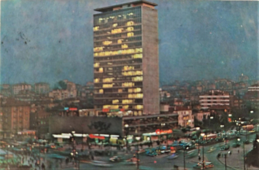 1970 ANKARA  GÜN BATIMI GÖRÜNÜŞÜ KARTPOSTAL RENKLİ OFSET BASKI ARKASI YAZILI