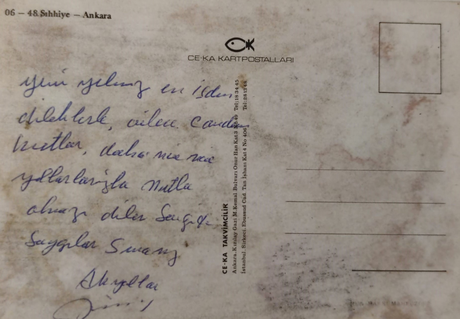 1970 ANKARA SIHHIYE MEYDANI KARTPOSTAL RENKLİ OFSET BASKI ARKASI YAZILI