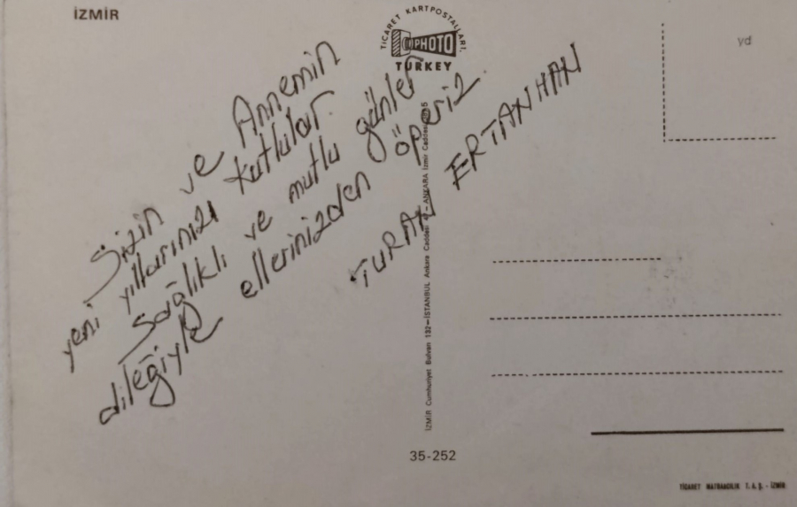 1970 İZMİR GÖRÜNÜŞÜ KARTPOSTAL RENKLİ OFSET BASKI ARKASI YAZILI