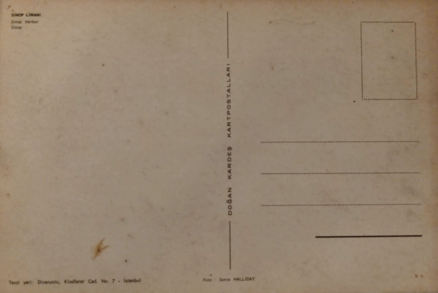 1970 SİNOP LİMAN RENKLİ OFSET BASKI ARKASI YAZISIZ DOGAN KARDEŞ  
