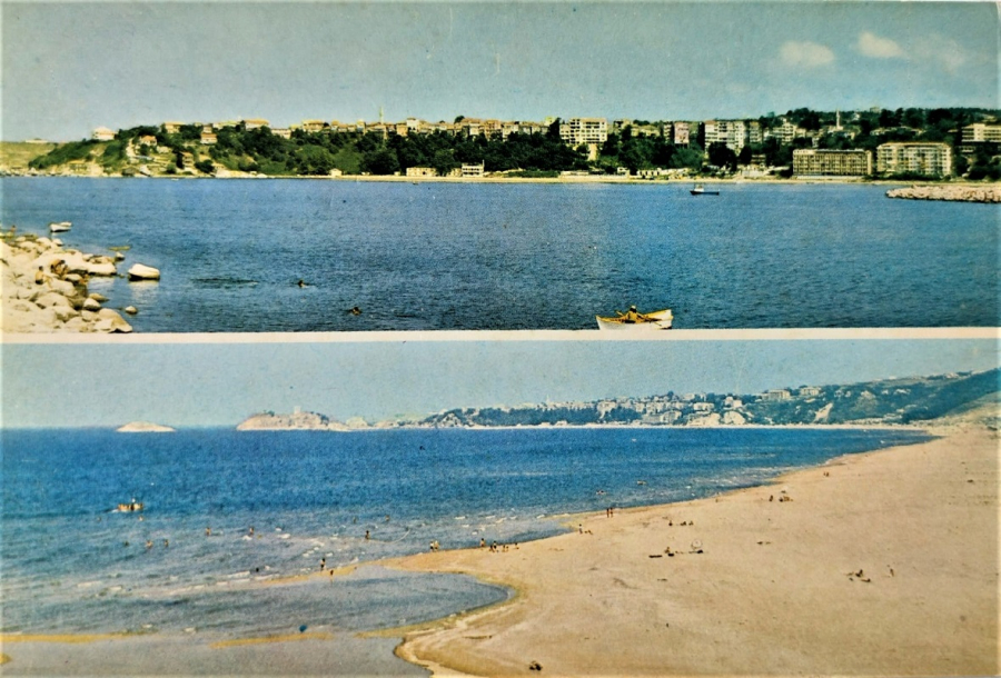 1970 ŞİLE KENTİN KUMBABA YÖNÜNDEN UZAK GÖRÜNÜMÜ VE LİMAN PANORAMİK KARTPOSTAL RENKLİ OFSET BASKI 