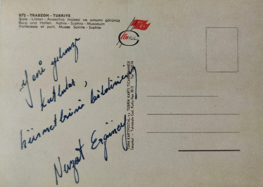 1970 TRABZON PARCALI ŞEHRİN GÖRÜNÜMÜ KALE LİMAN AYASOFYA MÜZESİ KARTPOSTAL RENKLİ OFSET BASKI 