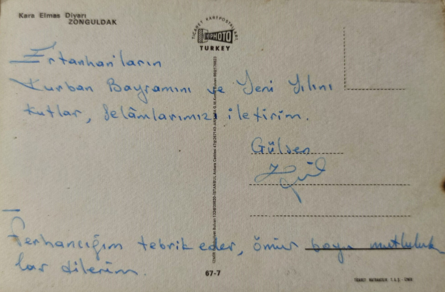 1970 ZONGULDAK  KARTPOSTAL RENKLİ OFSET BASKI ARKASI YAZILI POSTADAN GECMİŞ  