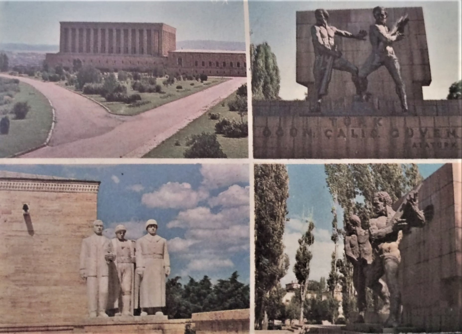1970 ANKARA ANIT KABİR GÜVEN PARK ANITI PARCALI KARTPOSTAL RENKLİ OFSET BASKI 