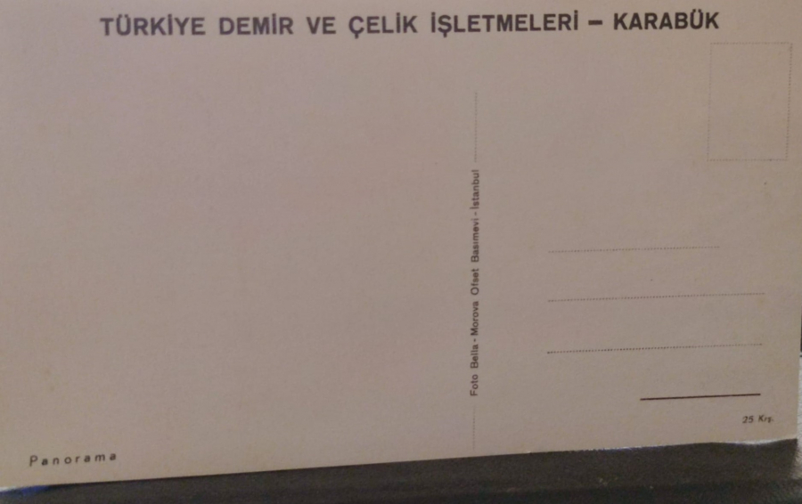 1970 PANORAMİK  KARTPOSTAL YAZISIZ TÜRKİYE DEMİR CELİK İŞLETMELERİ KARABUK 