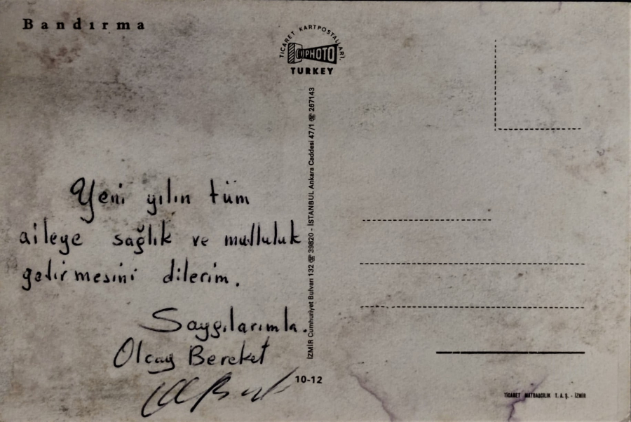 1970 BANDIRMA PARCALI GÖRÜNÜŞ  KARTPOSTAL RENKLİ OFSET BASKI 