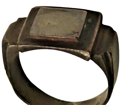 1960 METAL BRONZ  ÖZEL EL YAPIM TESVİYE İŞİ  OLAN ERKEK YÜZÜK ÜZERİ BOŞ ÜZERİNE YAZI YZILABİLİNİR 