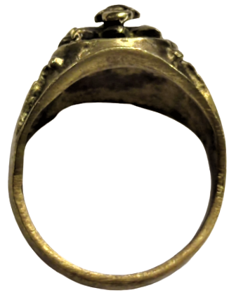 1950 BRONZ ÜZERİ DENİZ YILDIZI VE CIPA HALAT OLAN EL YAPIM USTA İŞİ ERKEK YÜZÜK