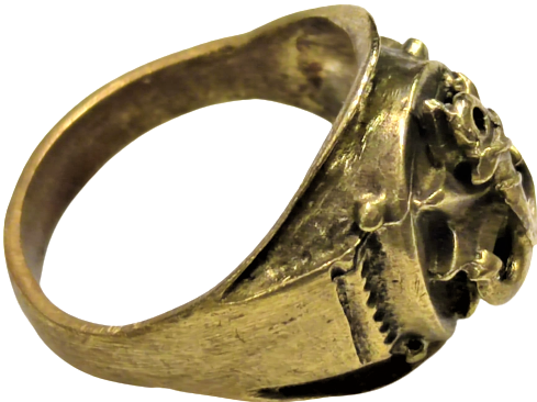 1950 BRONZ ÜZERİ DENİZ YILDIZI VE CIPA HALAT OLAN EL YAPIM USTA İŞİ ERKEK YÜZÜK