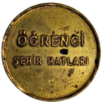 DENİZCİLİK BANKASI T.A.O   Ş.H.İŞ ÖGRENCİ ŞEHİR HATLARI VAPUR JETON PİRİNC