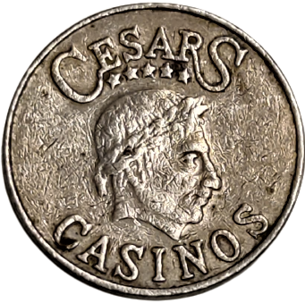 AMERİKAN USA CESARS CASINOS TOKEN GAZİNO OYUN MAKİNASI JETONU 