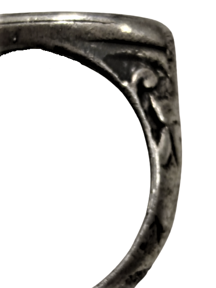 1900 OSMANLI ÖZEL ELİPS TASARIM GÜMÜŞ ÜZERİ TASAVVUFDA SONSUZ AŞK SEVGİ GÖRSELLİ YÜZÜK