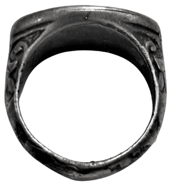 1900 OSMANLI ÖZEL ELİPS TASARIM GÜMÜŞ ÜZERİ TASAVVUFDA SONSUZ AŞK SEVGİ GÖRSELLİ YÜZÜK