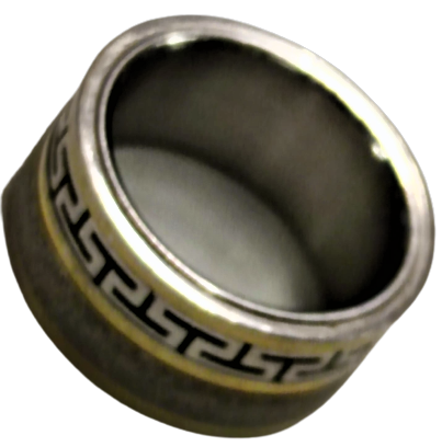 JP JACK PIERRE S.STEEL 7 OZEL TASARIM CELİK KROM VE ALTIN KAPLAMA TOZ KRISTAL KAPLAMA YÜZÜK