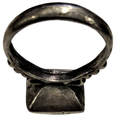 OSMANLI GÜMÜŞ ÜZERİ TASAVVUFDA SONSUZLUK YOLUNU TAVSİR EDEN GÖRSELLİ YÜZÜK