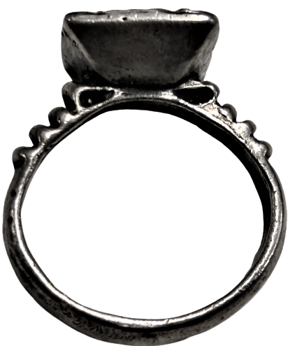 OSMANLI GÜMÜŞ ÜZERİ TASAVVUFDA SONSUZLUK YOLUNU TAVSİR EDEN GÖRSELLİ YÜZÜK