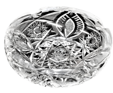 KRISTAL BİLLÜR KESME CAM EL İŞCİLİKLİ SORUNSUZ MASA SEHBA ÜZERİ KÜLLÜK ÖLCÜLER 12,3 CM CAPINDA YÜKSEKLİK  3.5 CM