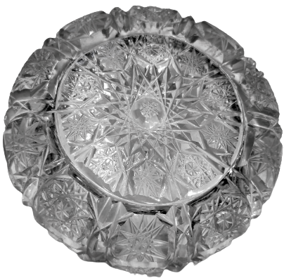 MASA SEHBA  ÜZERİ KULLUK KRISTAL KESME CAM EL İŞCİLİKLİ 12 CM CAP  3.5 YUKSEKLİK SORUNSUZDUR