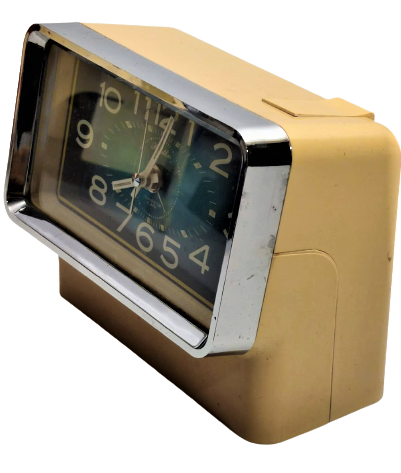 1970 VINTAGE RHYTHM TRANSISTOR ALARM CLOCK JAPAN A - NO 7RAO38 MASA SAAT PARLAK KADRAN